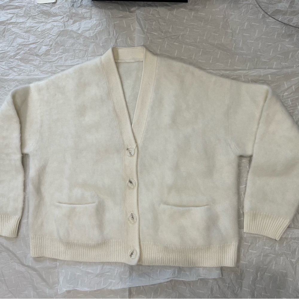 Authentic Acne Studios Rives Mohair-Wool Blend Small White